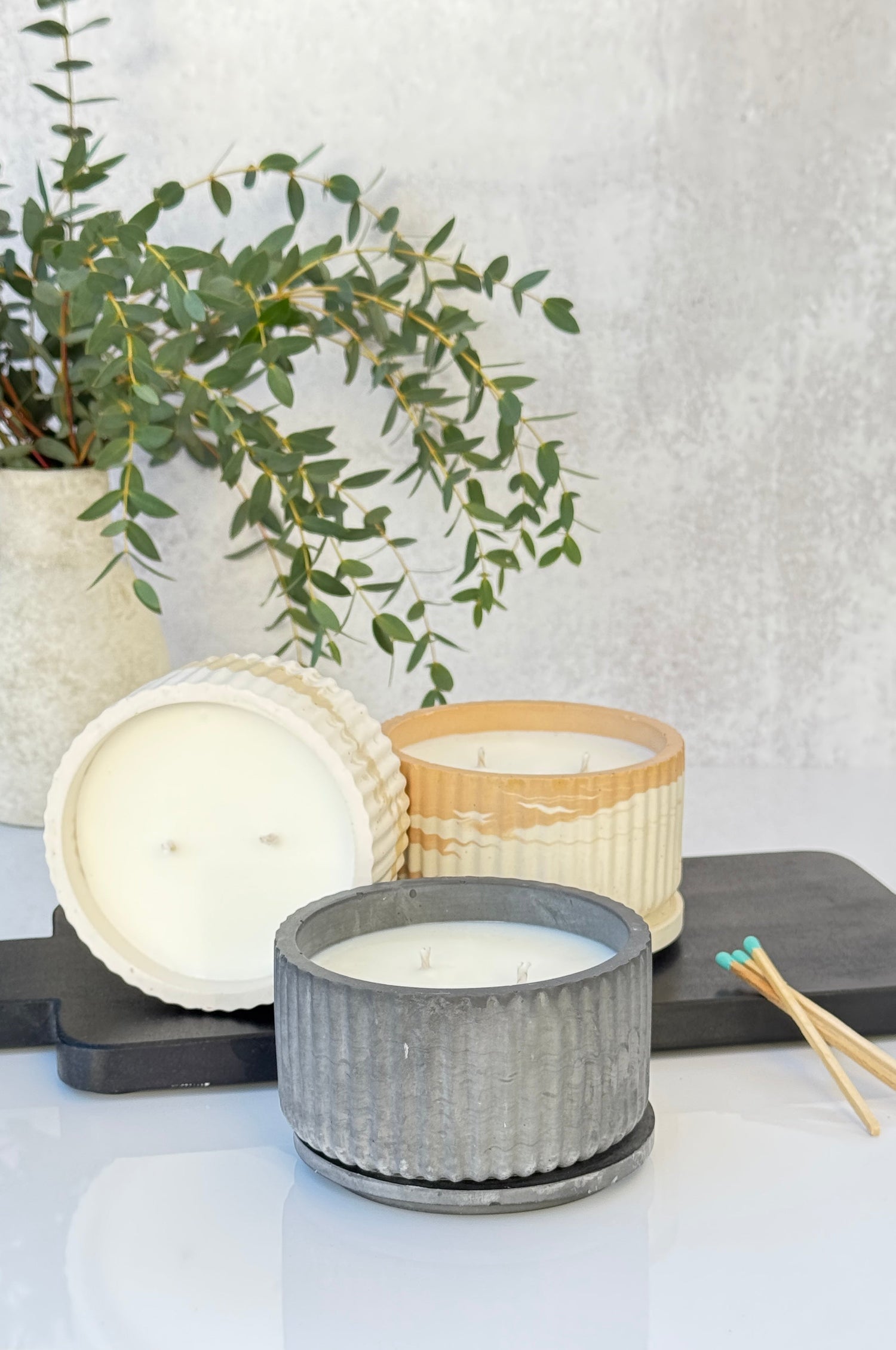 Ribbed Concrete Bowl