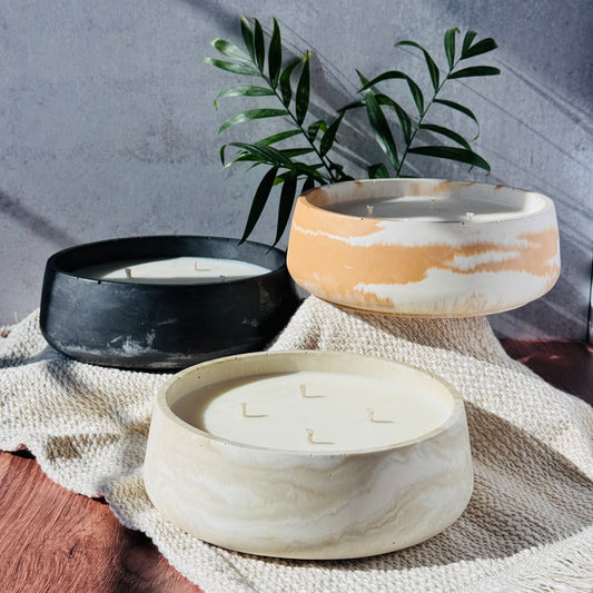 20 oz Concrete Bowl - Sage/white