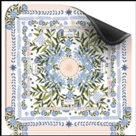Mahjong Mat - light pink floral