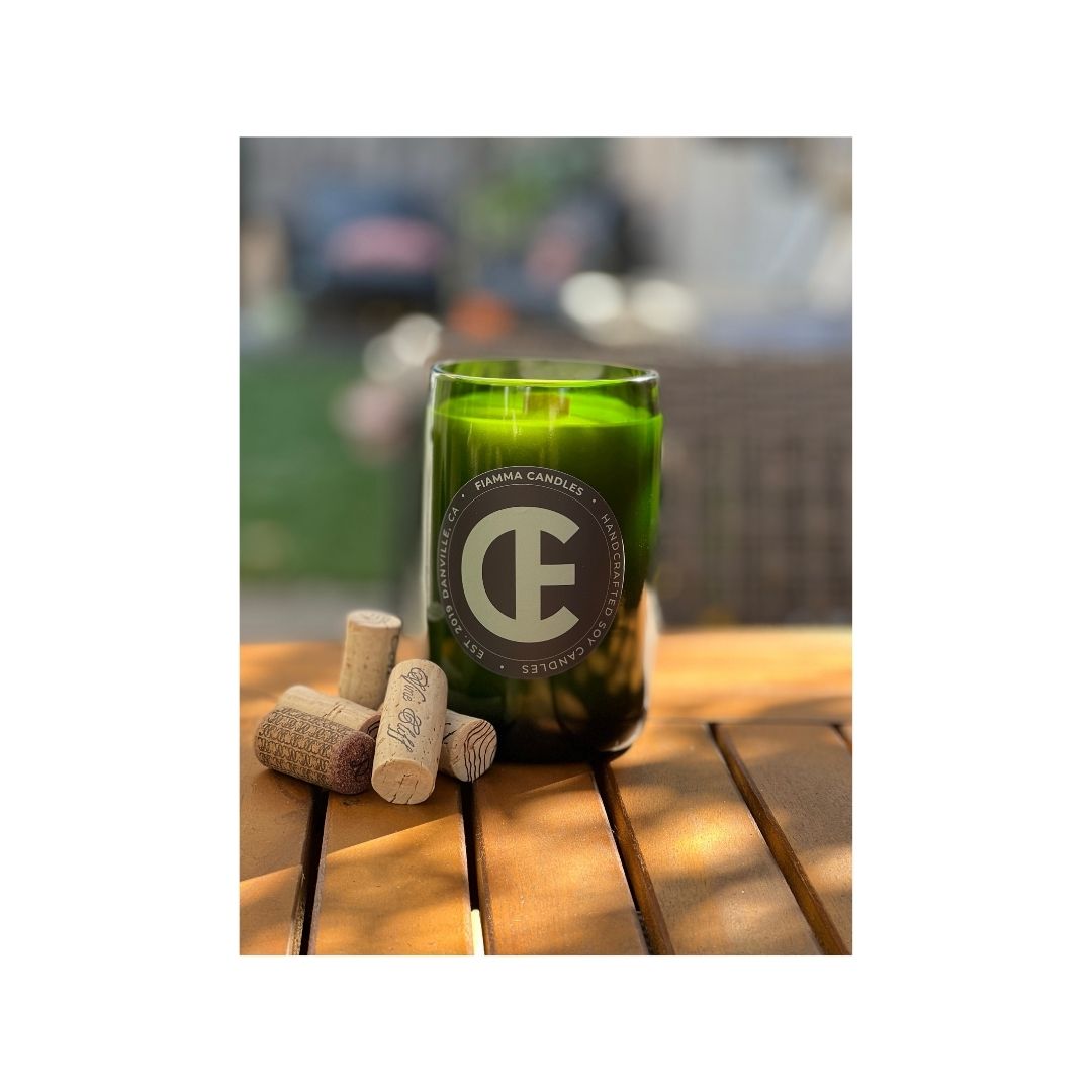 Repurposed Bottle Candle