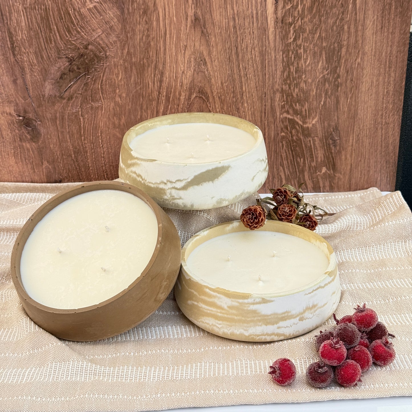 20oz Concrete Bowl - Sand/white